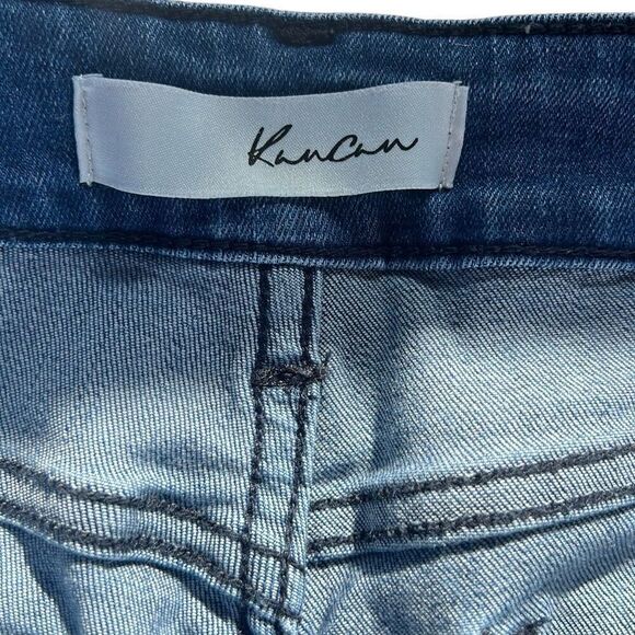 Kancan Jeans Womens Blue Denim High Rise Button Fly Cuffed Ankle - Picture 3 of 7